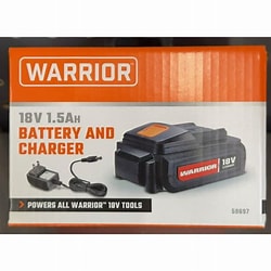 Warrior lithium battery and charger